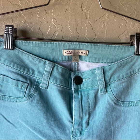 CAbi Jeans Skinny Style 322 Mint Green Size 2 - Picture 7 of 7